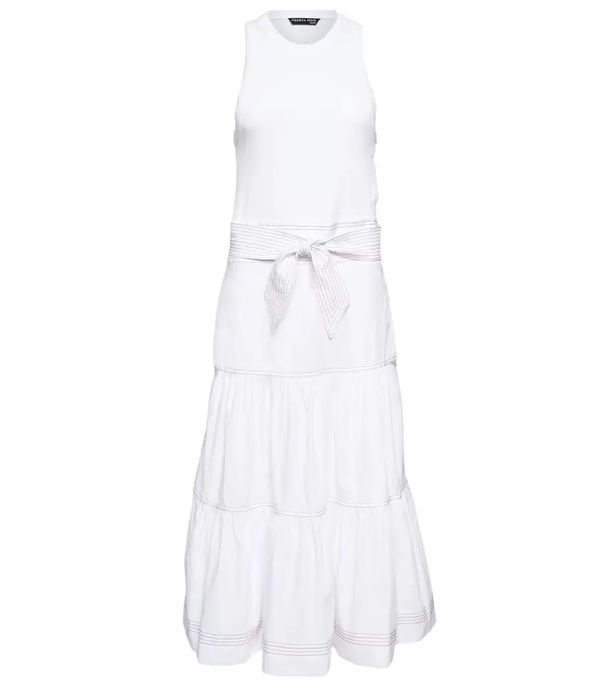 Veronica Beard Austyn cotton-blend midi dress - Women's Clothing