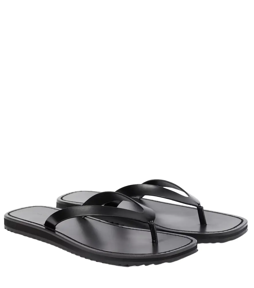 The Row Leather thong sandals