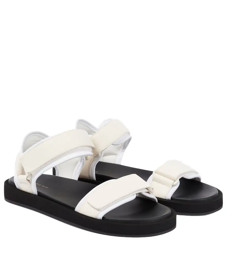 The Row Hook and Loop leather sandals