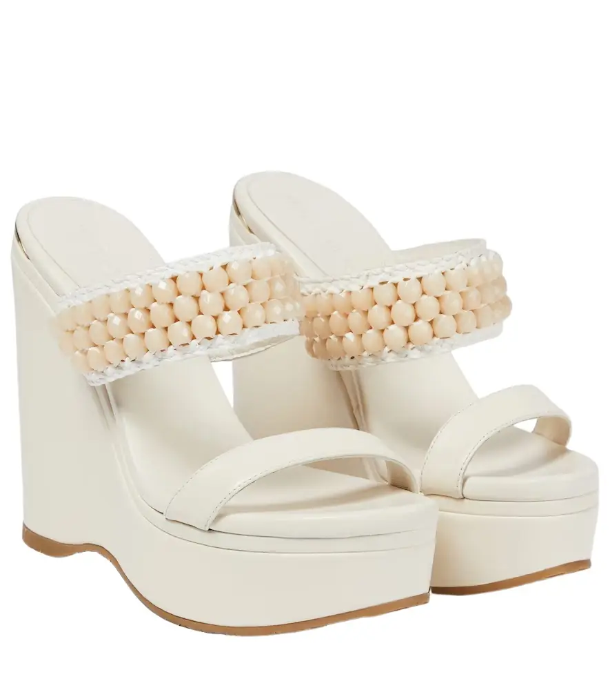 Jimmy Choo Amoure Wedge 130 leather sandals - Women's Shoes