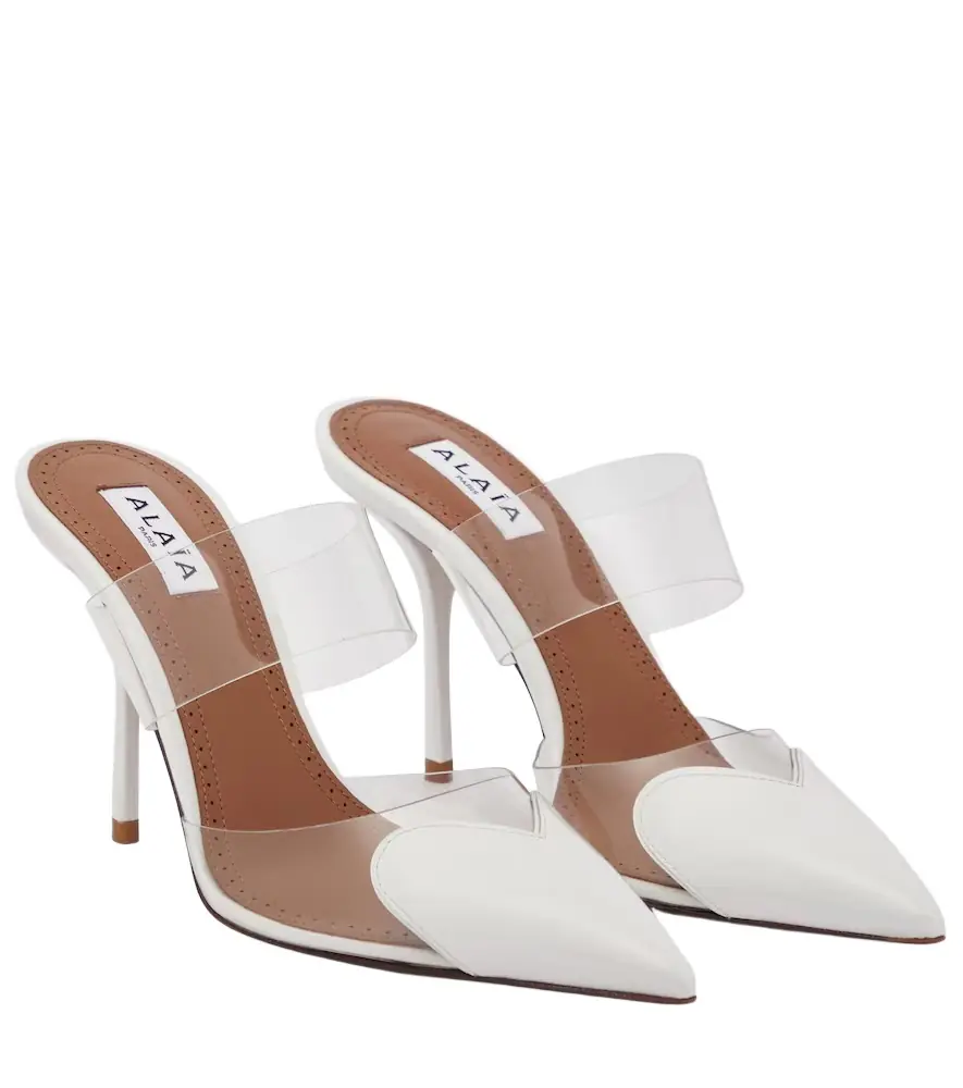 Alaia Alaïa Caur patent leather and PU mules