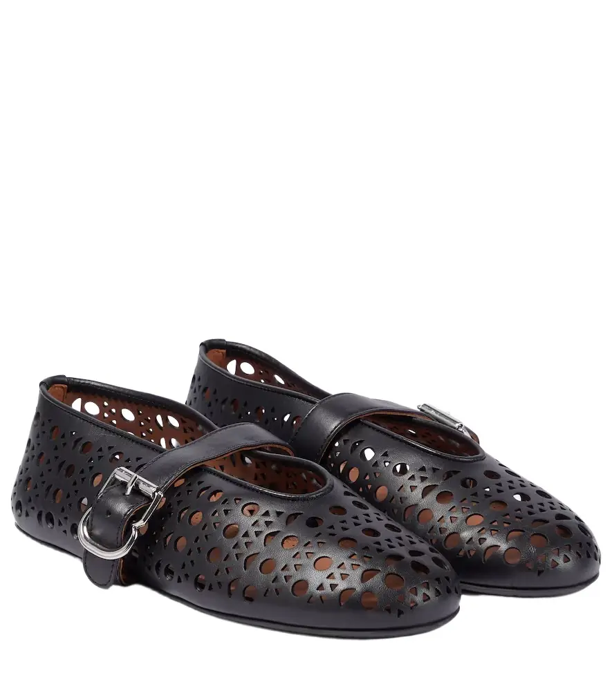 Alaia Alaïa Vienne leather ballet flats