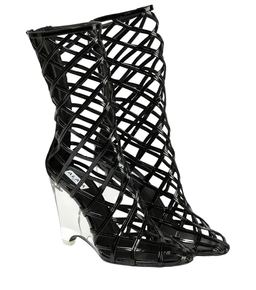 Alaia Alaïa Leather wedge ankle boots