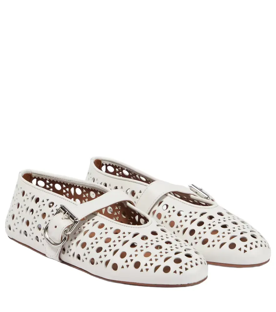 Alaia Alaïa Vienne leather ballet flats