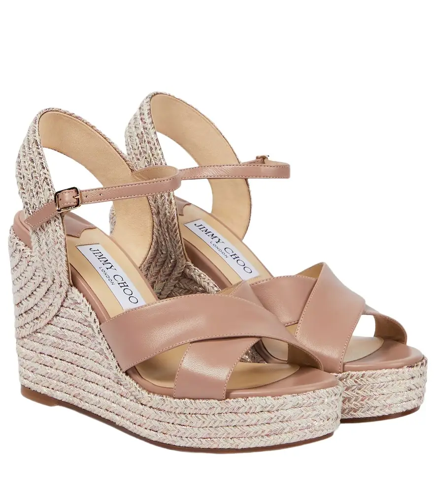 Jimmy Choo Dellena 100 leather wedge sandals - Women's Shoes