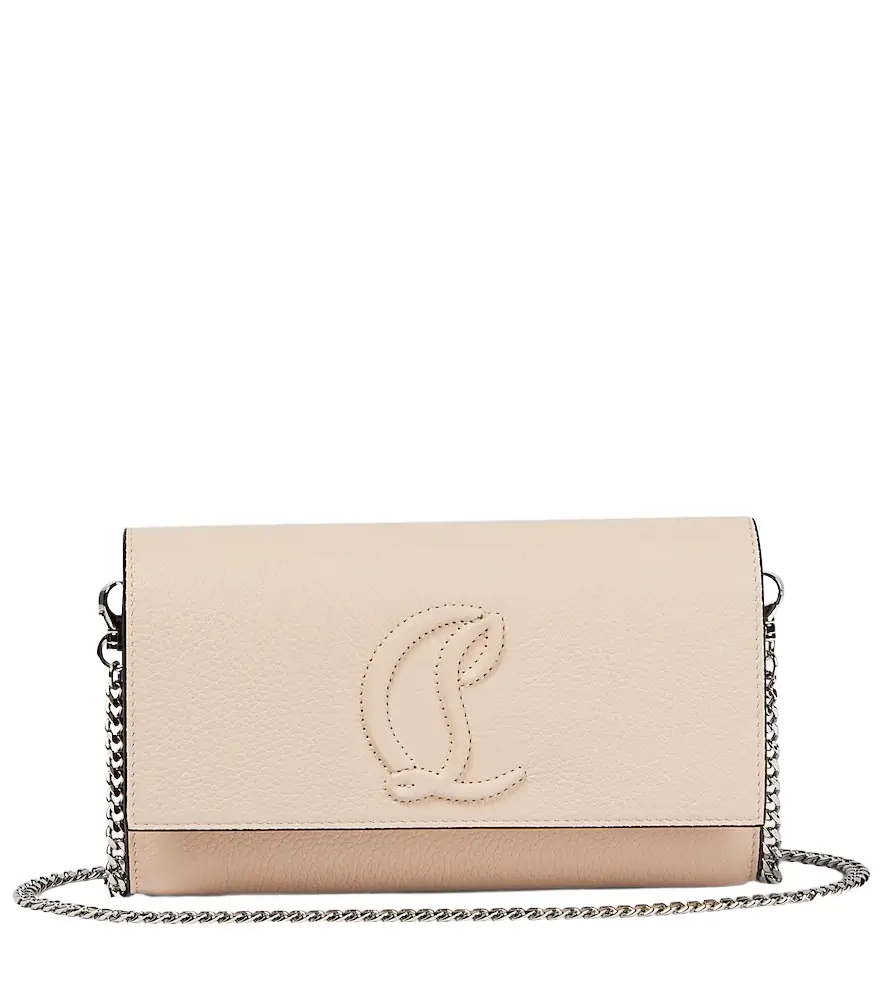 Christian Louboutin Logo leather wallet on chain