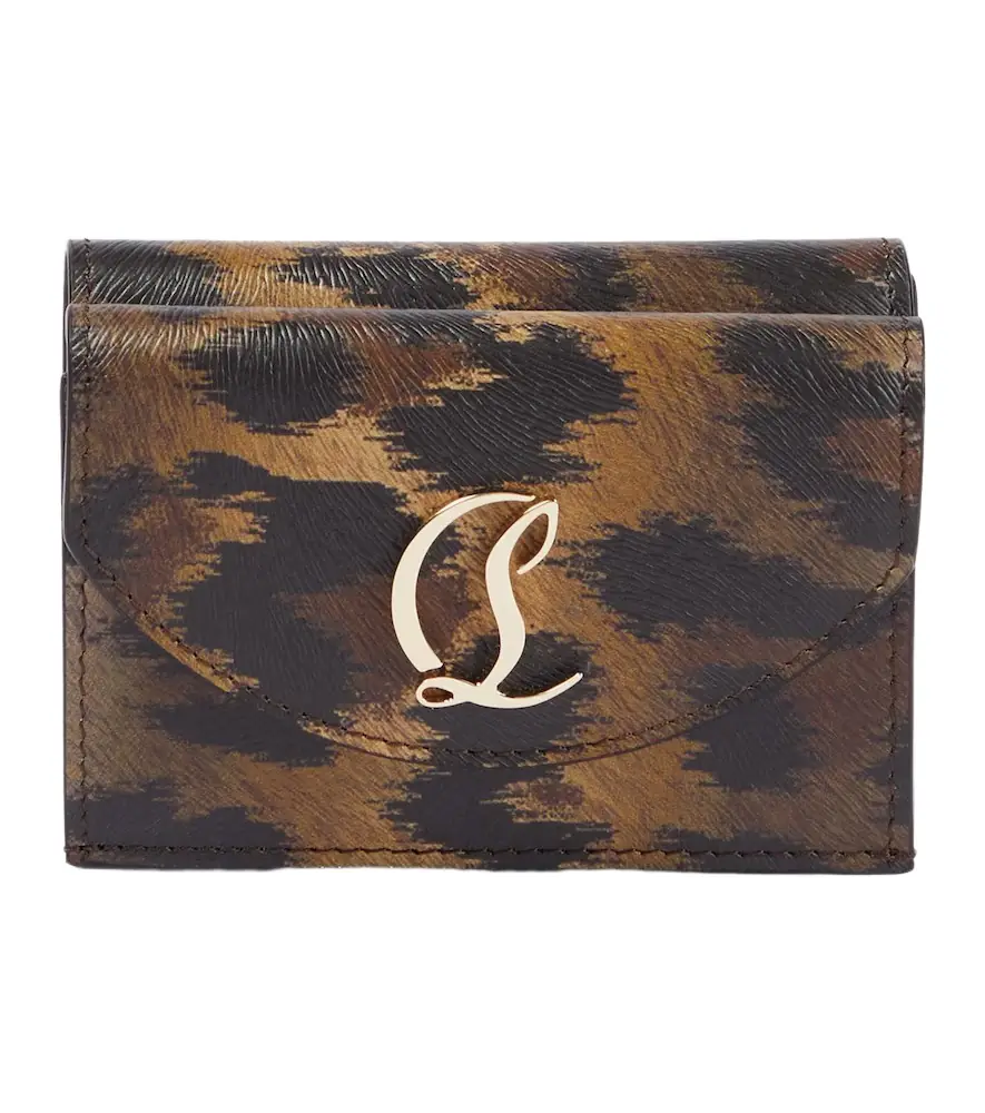 Christian Louboutin CL debossed leopard-print leather wallet
