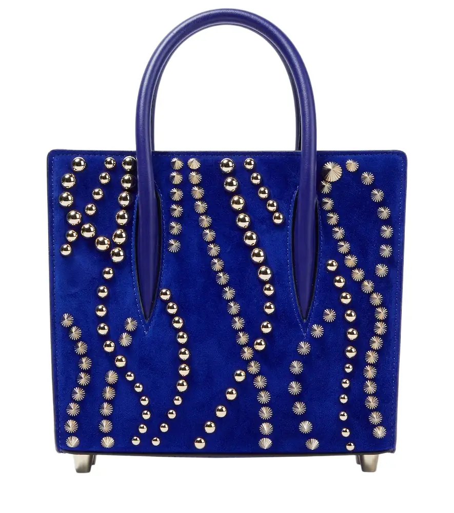 Christian Louboutin Paloma Mini velour and leather tote bag