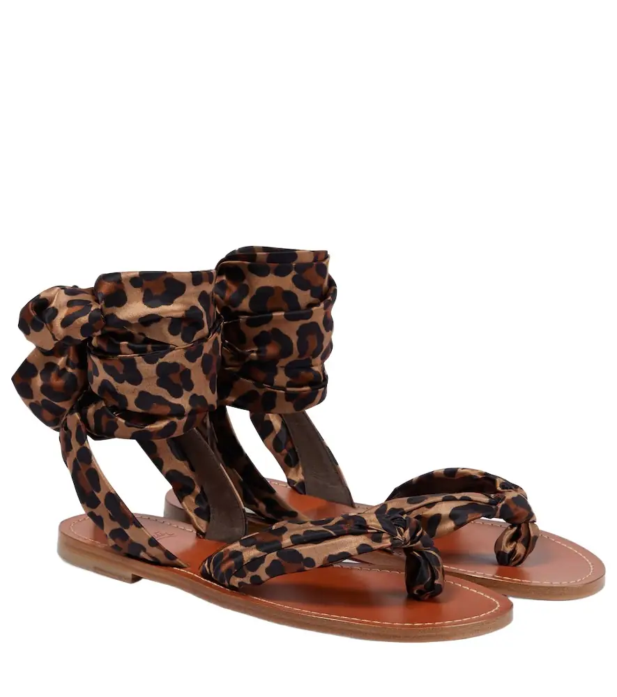 Christian Louboutin Niloo du Désert leopard-print satin sandals