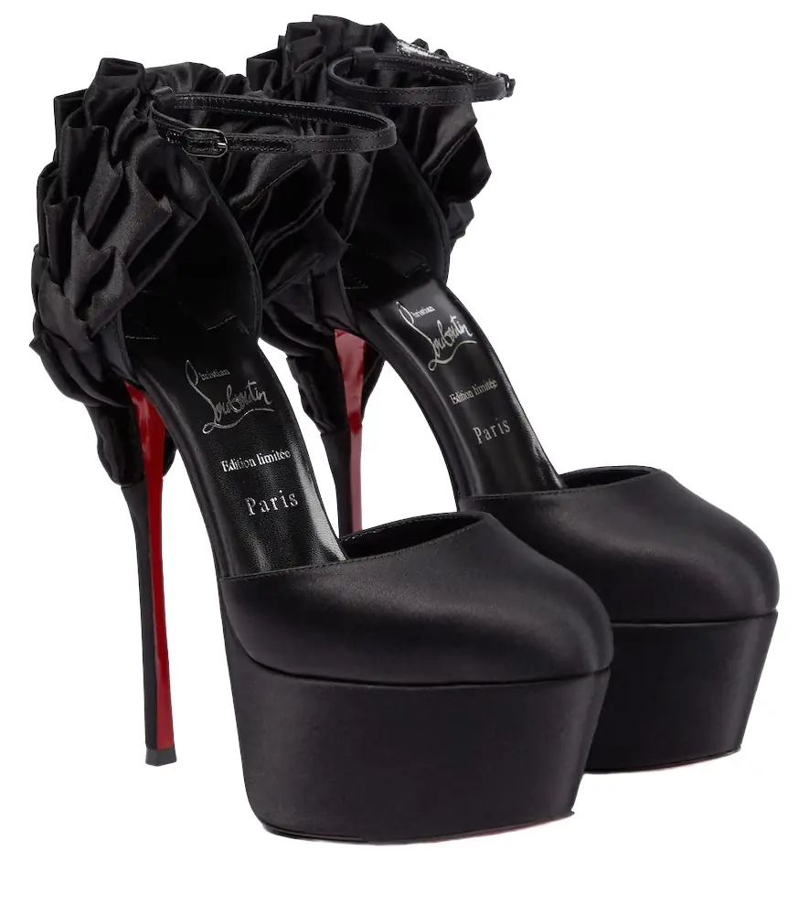 Christian Louboutin Maria Frou Alta satin platform pumps - Women's Shoes