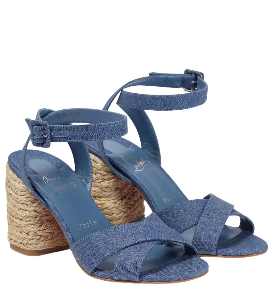Christian Louboutin Summer Mariza denim espadrilles sandals