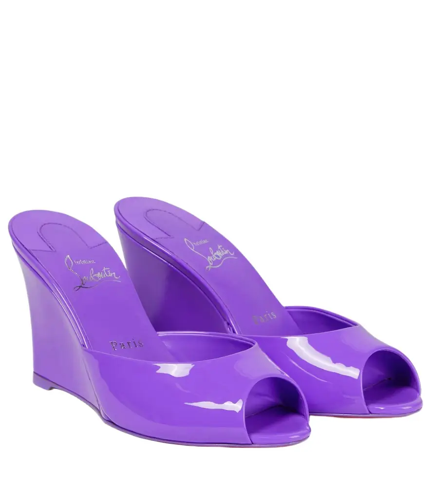 Christian Louboutin Me Dolly Zeppa patent leather mules