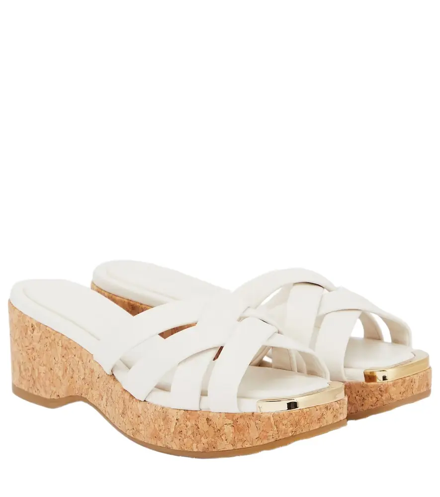Jimmy Choo Maribou 50 leather sandals - Women's Shoes