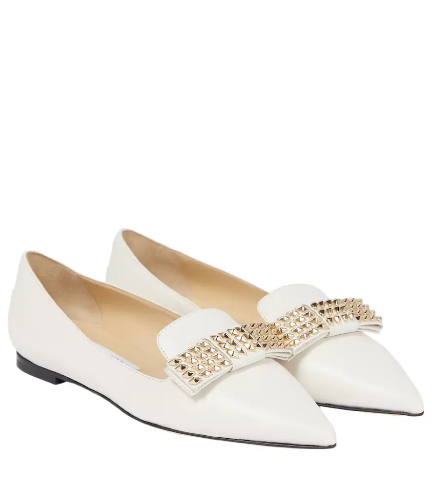Jimmy Choo Gala embellished leather ballet flats - Women's Shoes