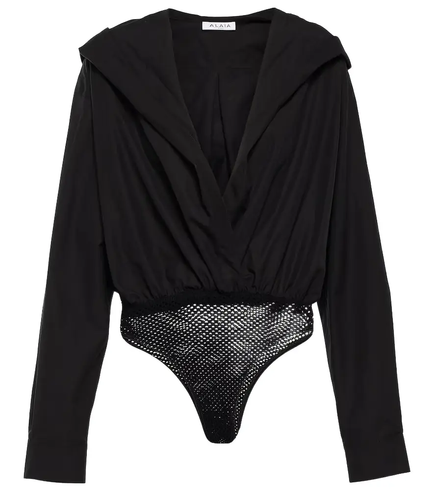 Alaia Alaïa Hooded cotton bodysuit