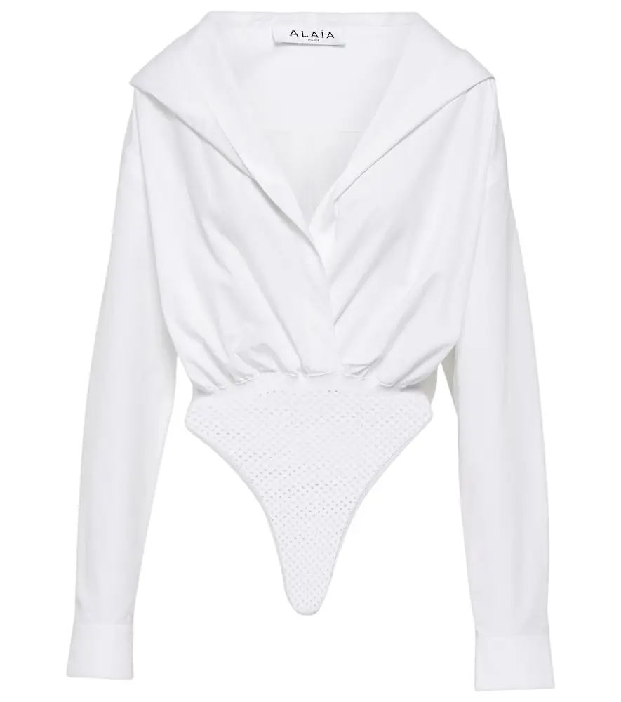 Alaia Alaïa Hooded cotton bodysuit