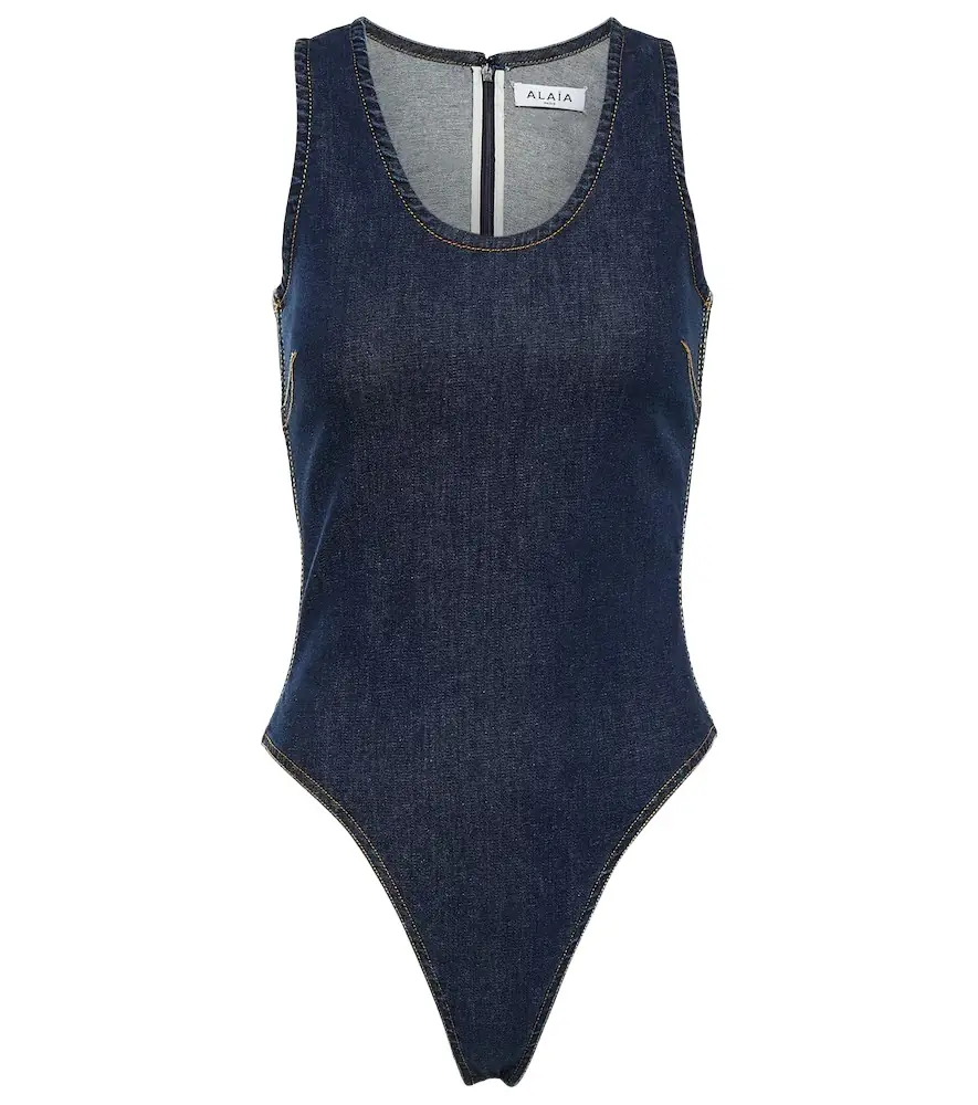 Alaia Alaïa Cotton-blend bodysuit