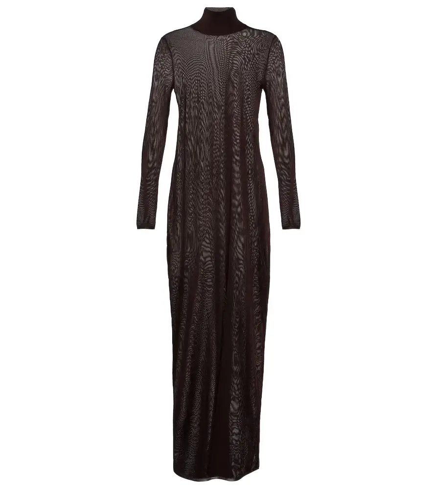 Alaia Alaïa High-neck knit maxi dress