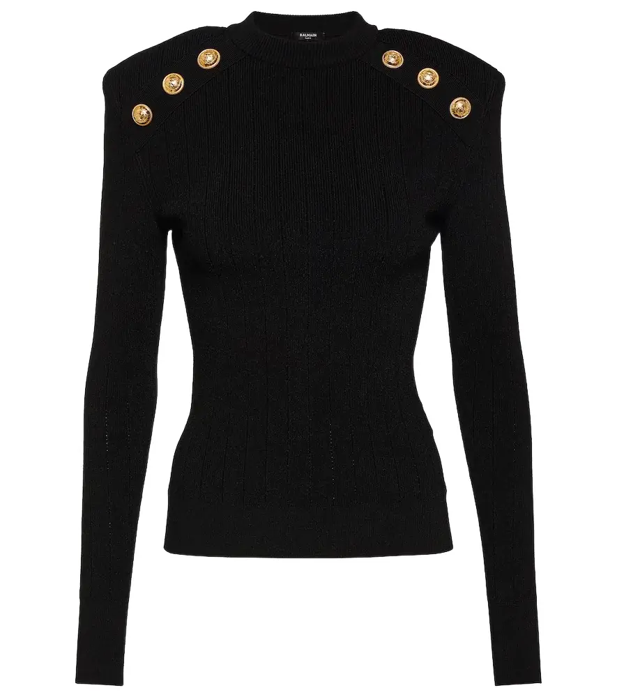 Balmain Embellished knit sweater