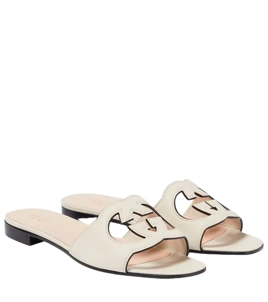 Gucci Interlocking G cutout leather sandals