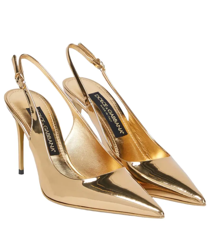 Dolce & Gabbana x Kim Lollo leather slingback pumps