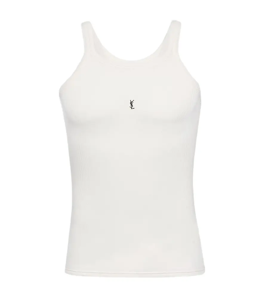 Saint Laurent Cassandra cotton jersey tank top
