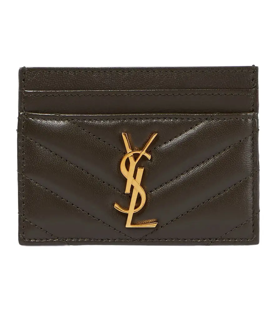 Saint Laurent Cassandre matelassé leather card holder