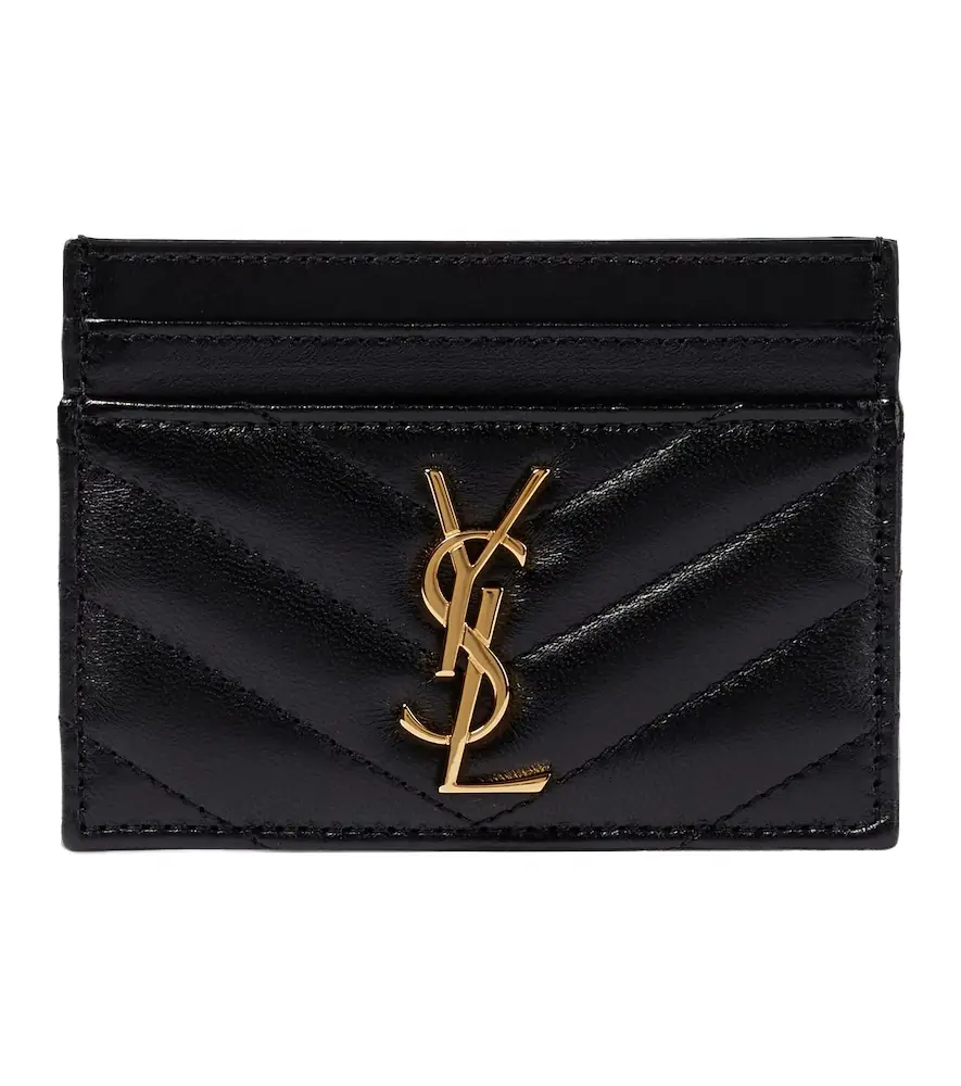 Saint Laurent Cassandre matelassé leather card holder