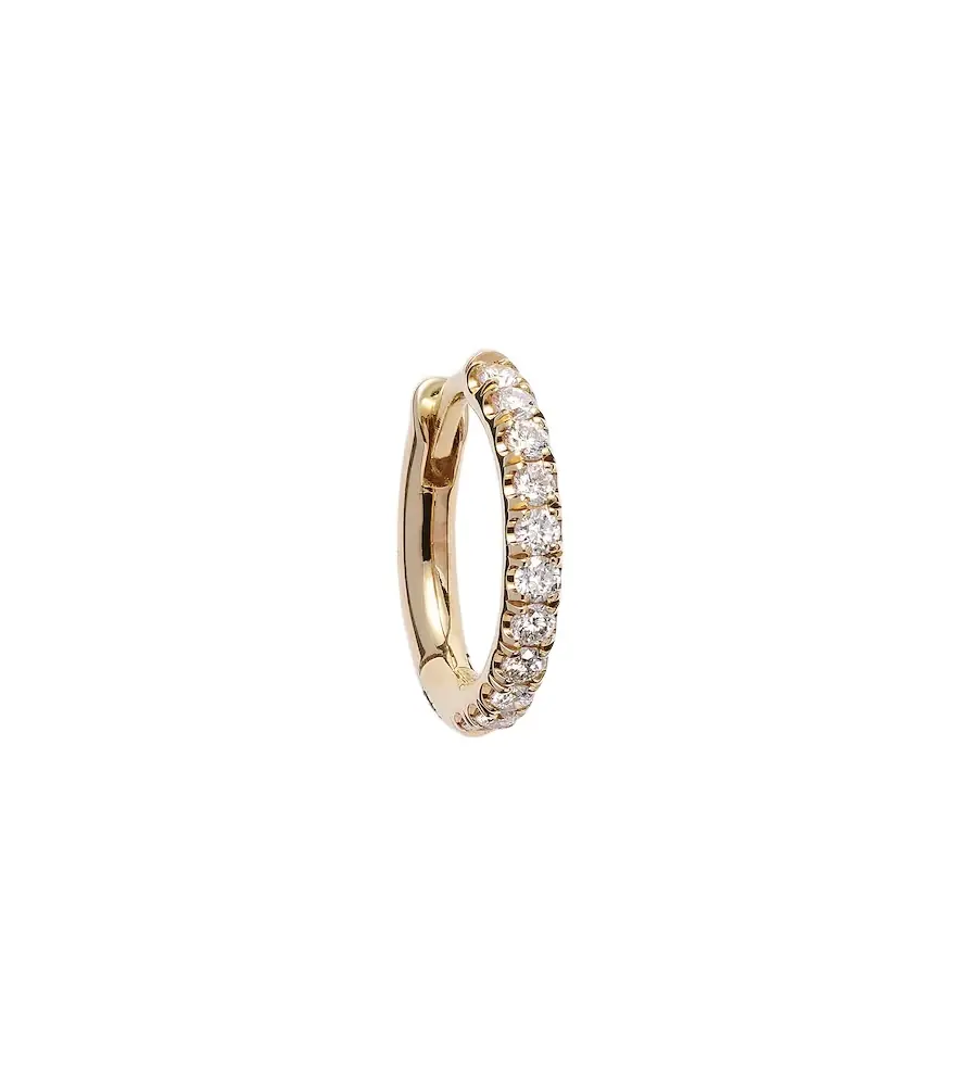 Spinelli Kilcollin Micro Hoop Pavé 18kt gold single earring with diamond