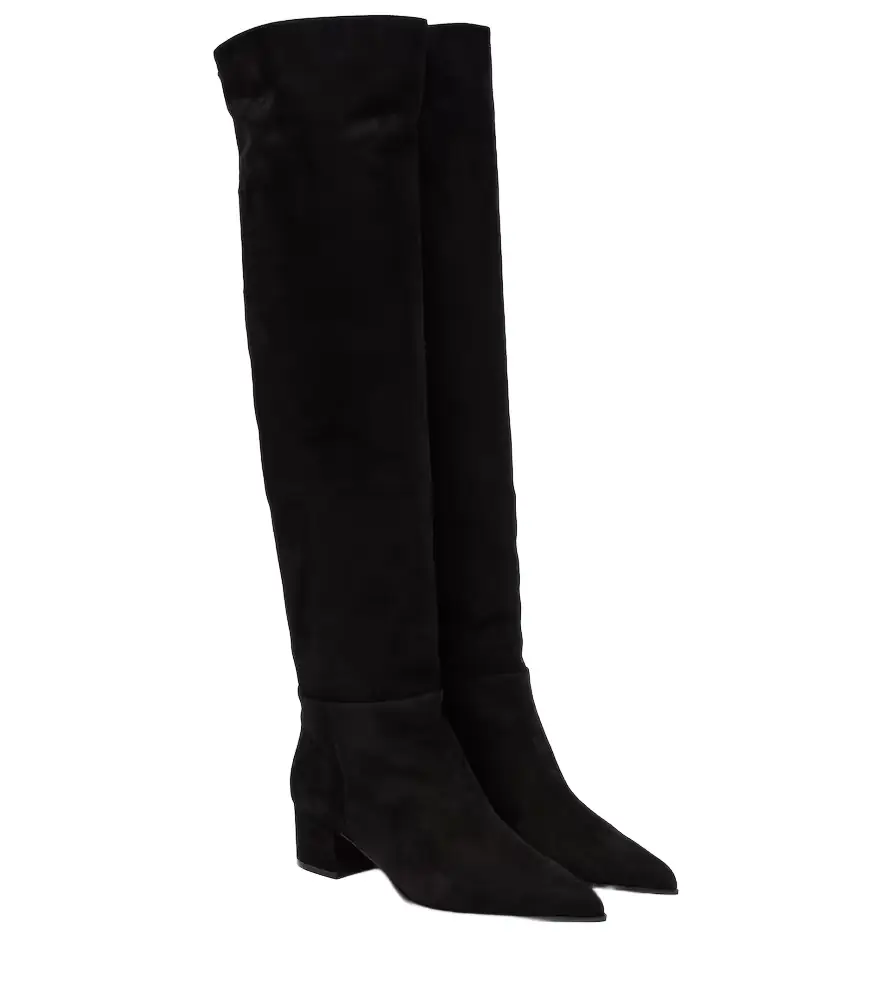 Gianvito Rossi Piper suede leather knee-high boots