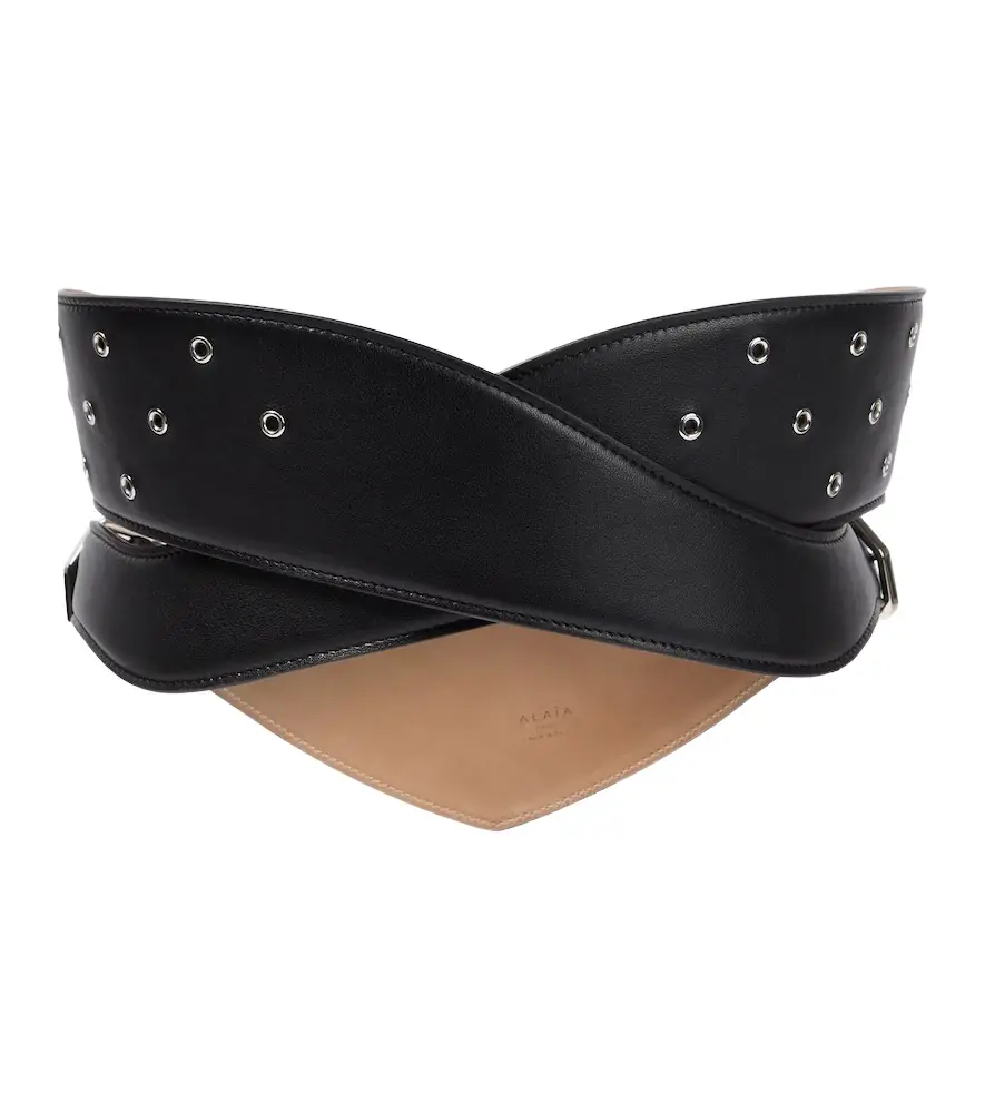 Alaia Alaïa Perforated leather belt
