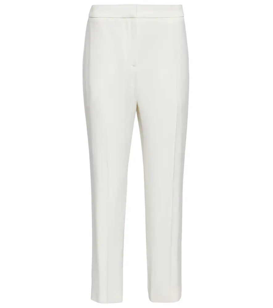 McQueen Mid-rise slim crêpe pants