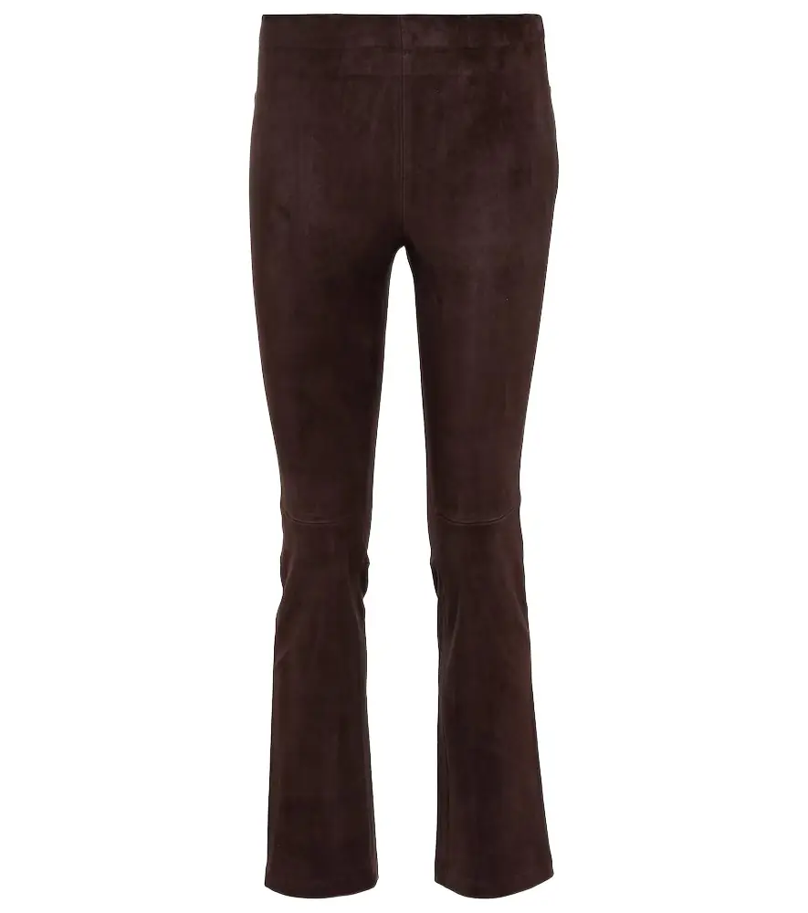 Stouls JP Twenty mid-rise bootcut suede pants