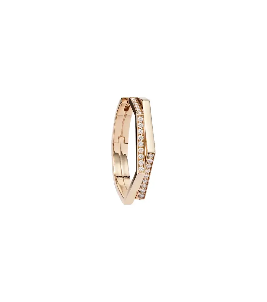 Repossi Antifer 18kt rose gold single earring with diamonds
