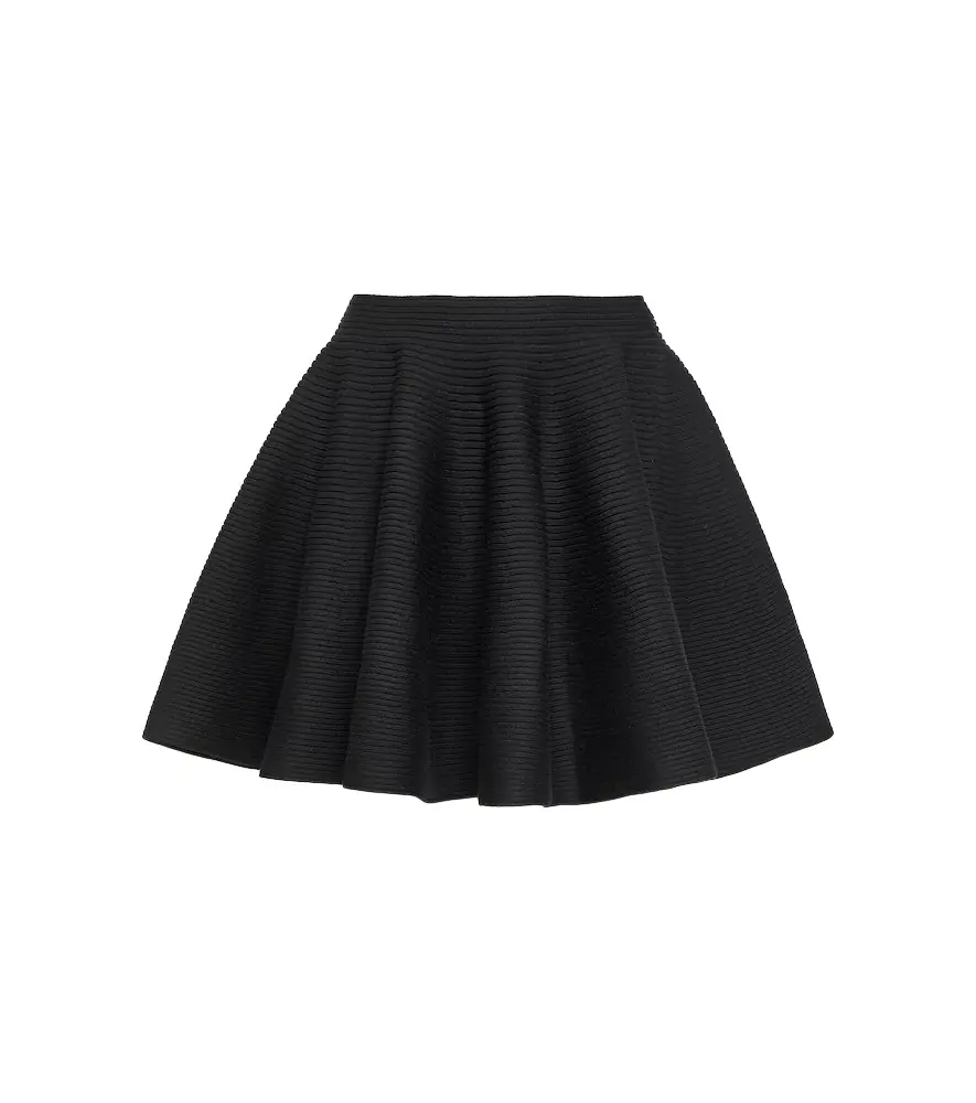 Alaia Alaïa Ribbed-knit wool-blend miniskirt