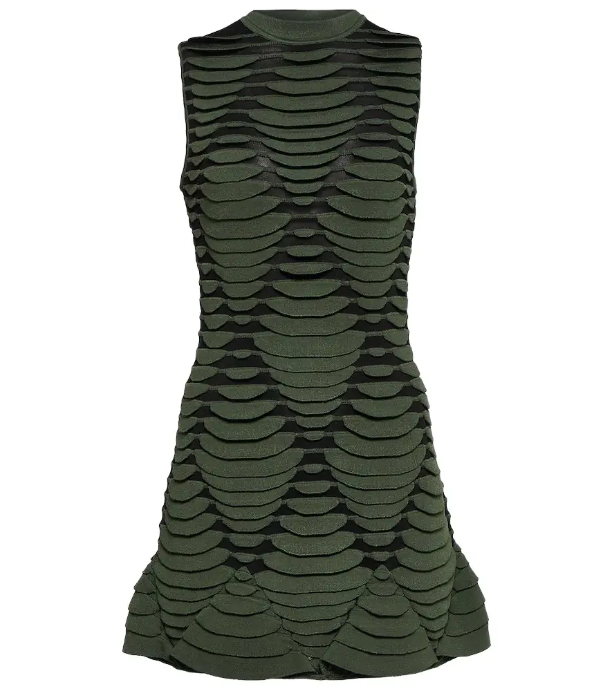 Alaia Alaïa Snake-effect knit minidress