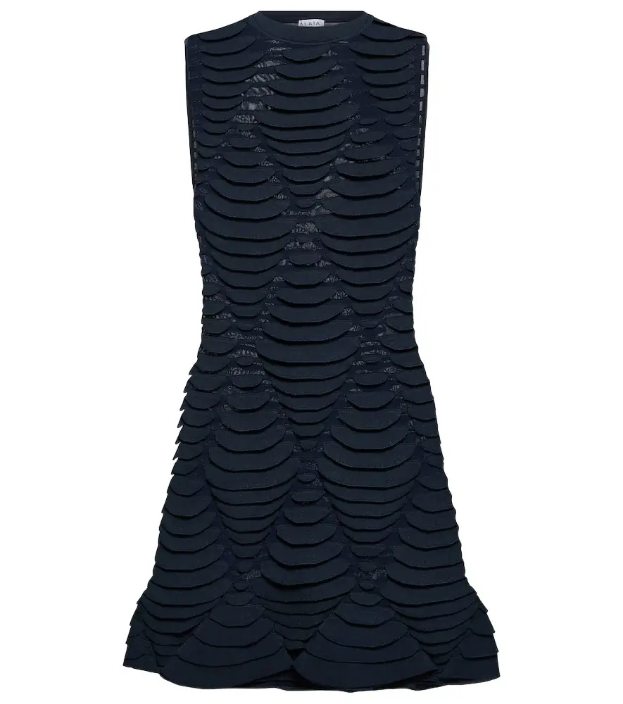 Alaia Alaïa Snake-effect knit minidress