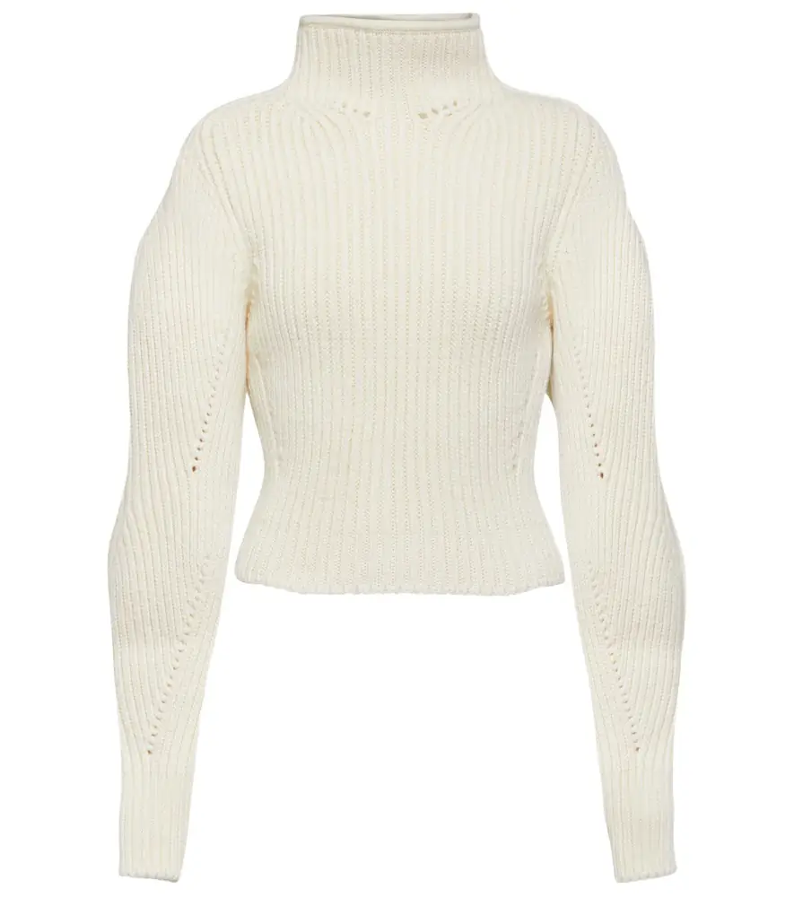 Alaia Alaïa Ribbed-knit wool-blend sweater