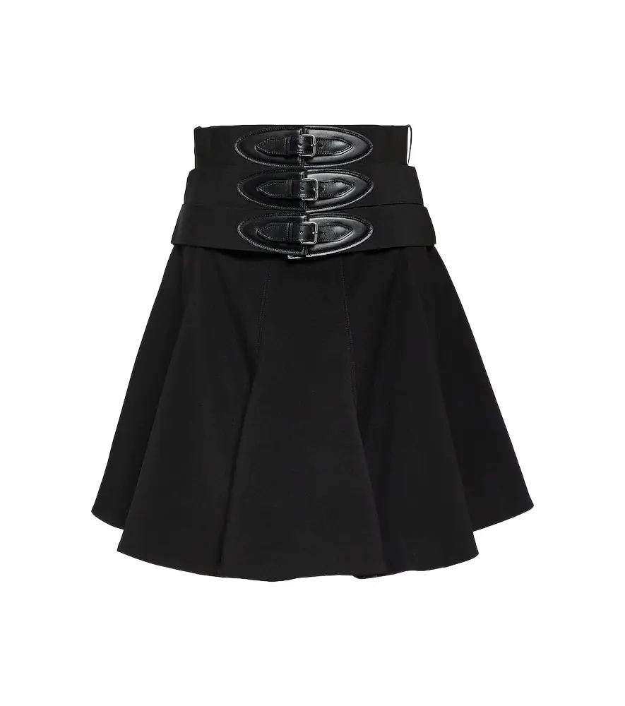 Alaia Alaïa Belted wool miniskirt