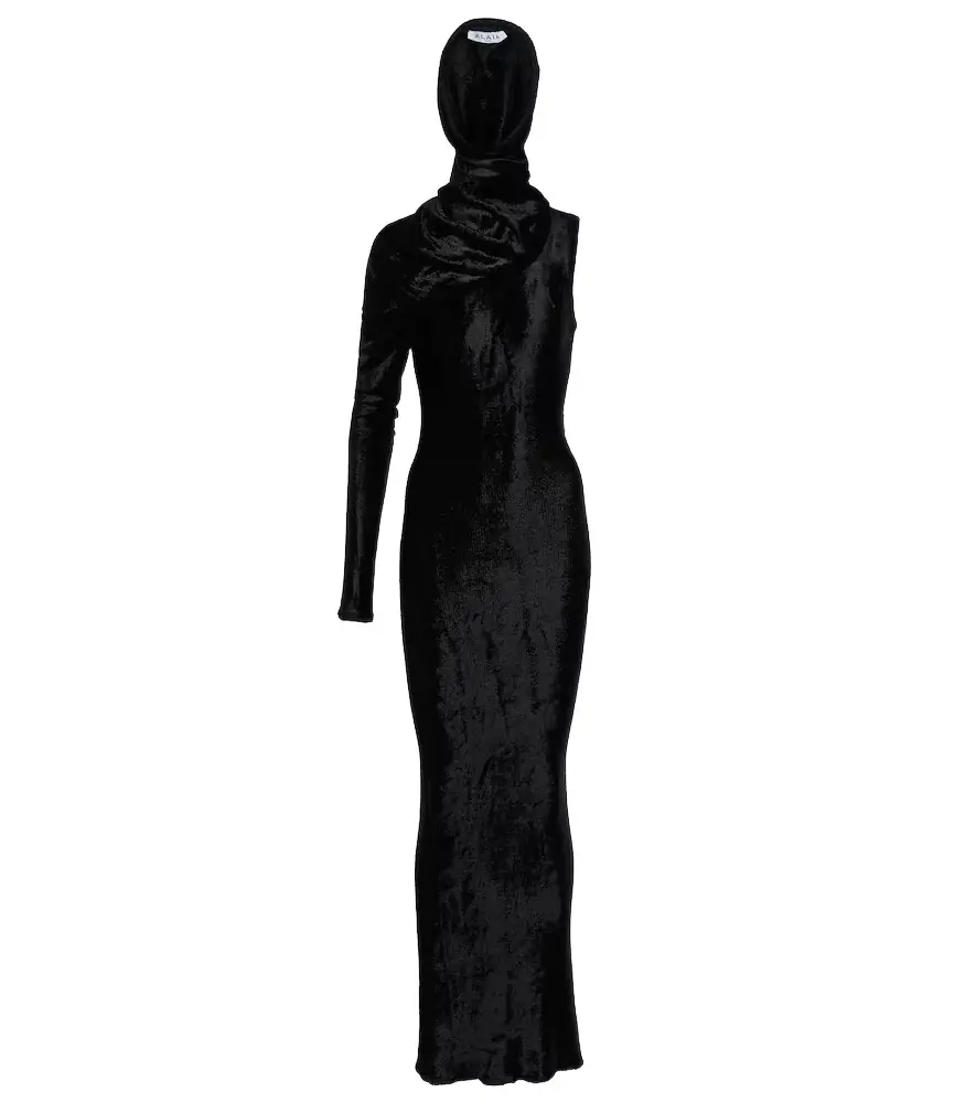 Alaia Alaïa Hooded asymmetric gown