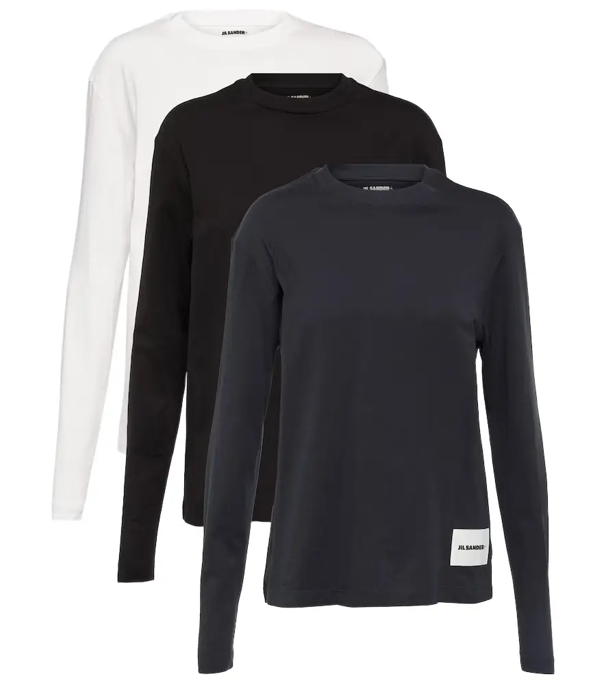 Jil Sander Set of 3 cotton jersey sweatshirts