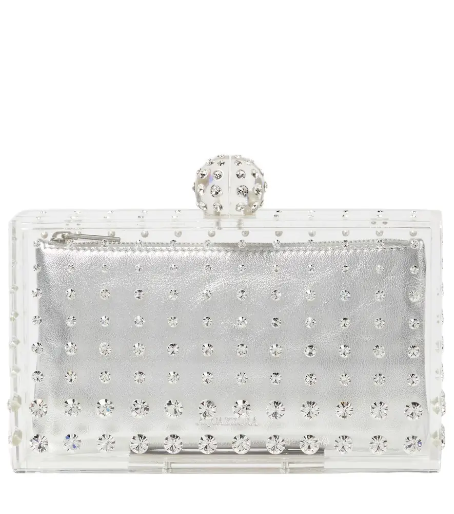 Aquazzura Tequila crystal-embellished clutch