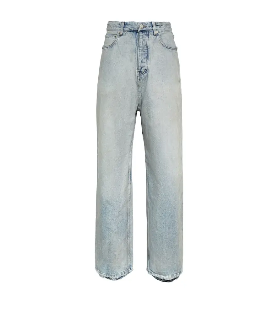 Balenciaga Distressed wide-leg jeans