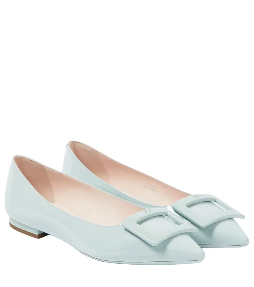 Roger Vivier Gommettine patent leather ballet flats