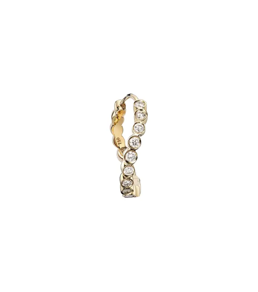 Sophie Bille Brahe Courant 18kt gold single earring with diamonds