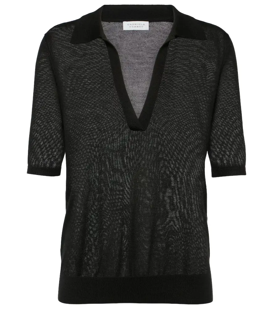 Gabriela Hearst Frank cashmere and silk polo sweater