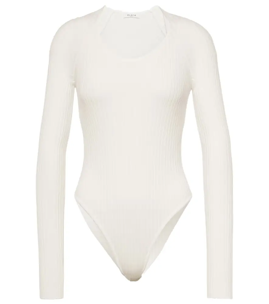 Alaia Alaïa Ribbed-knit bodysuit