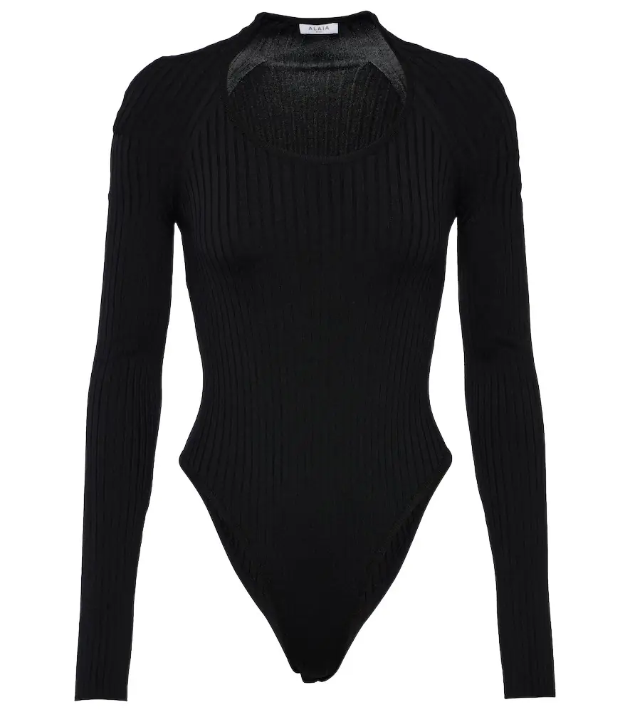 Alaia Alaïa Ribbed-knit bodysuit