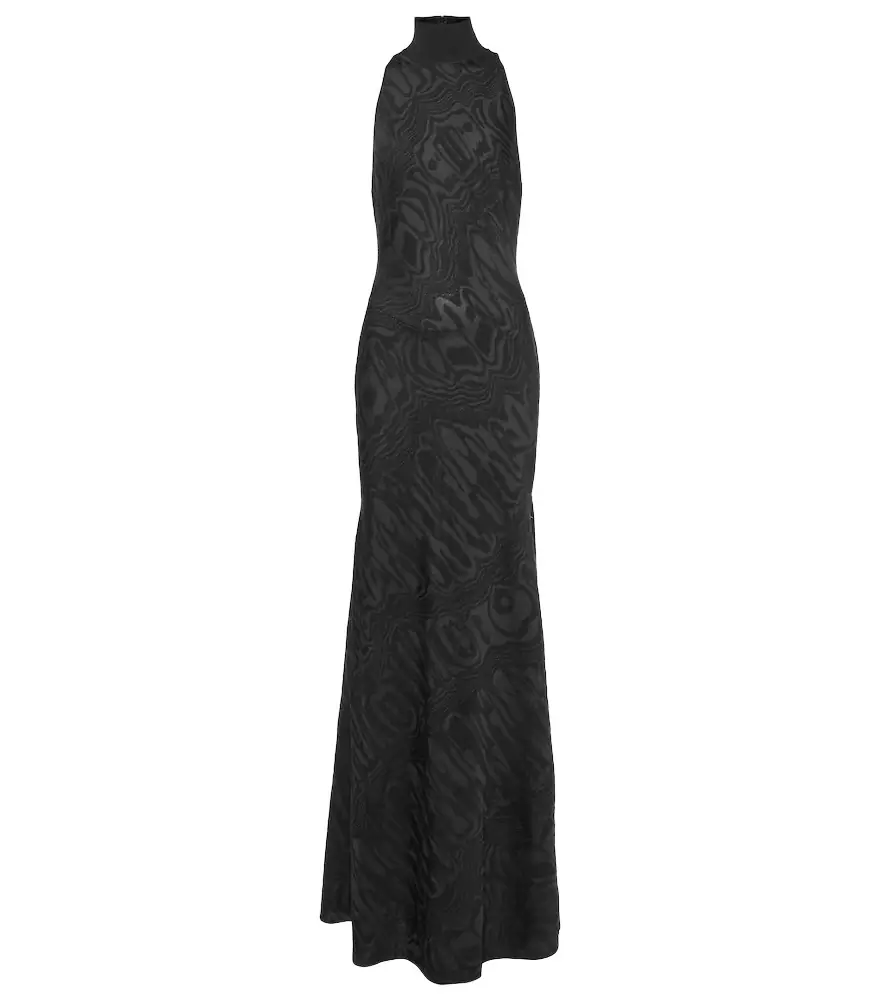 Alaia Alaïa Patterned turtleneck gown