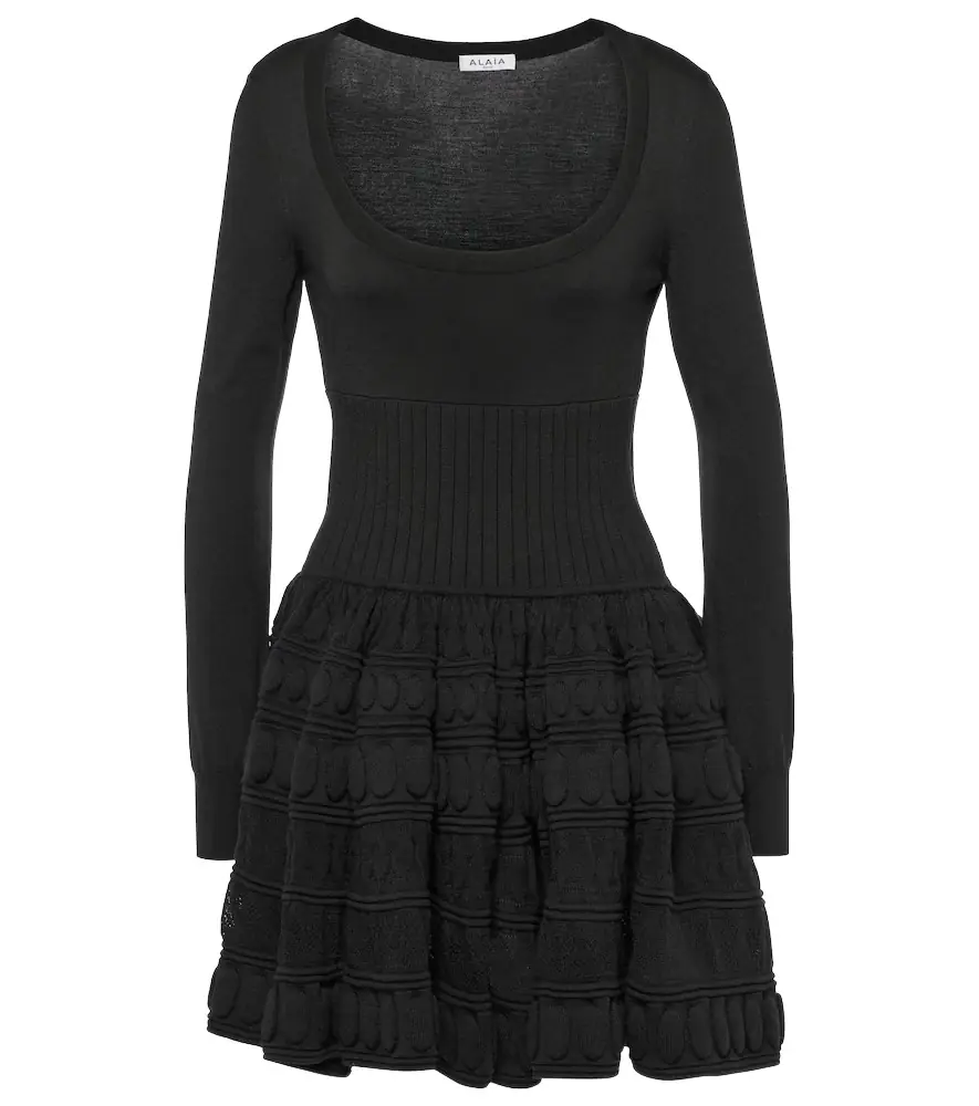 Alaia Alaïa Crinoline wool-blend minidress
